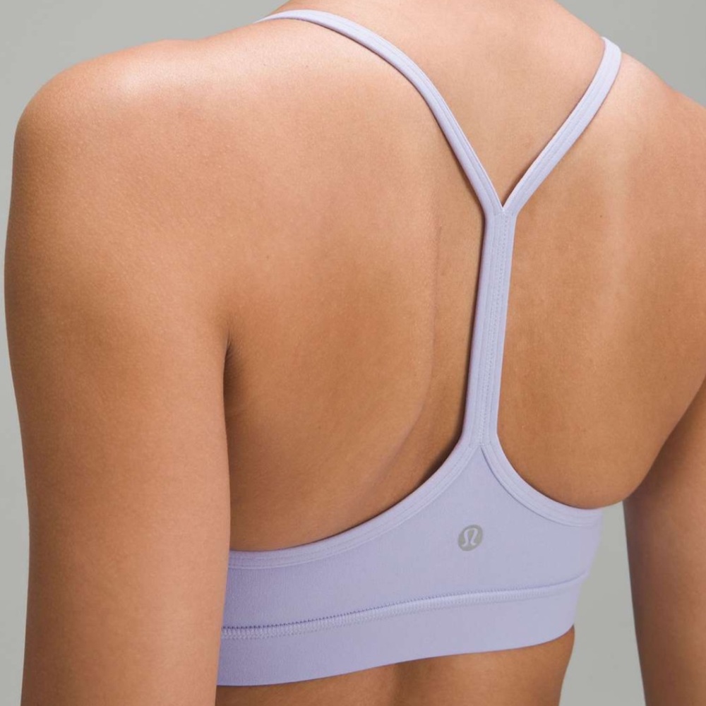 Lululemon 10 Flow Y Bra Nulu Light Support Wireless Padded T-Back Lilac